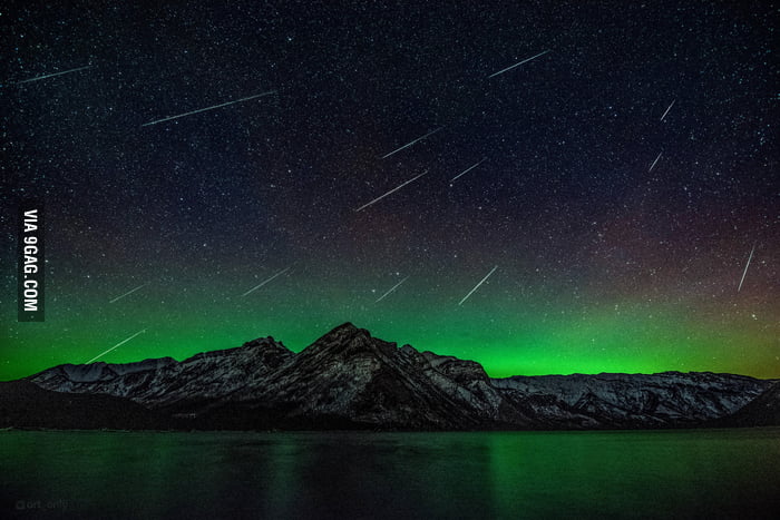 Some meteors from the Geminid Meteor shower in Banff, Alberta last week ...