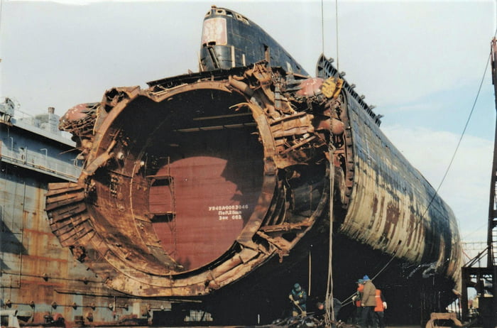 Salvaged Wreck Of Russian Nuclear Submarine K-141 Kursk In Floating Dry ...