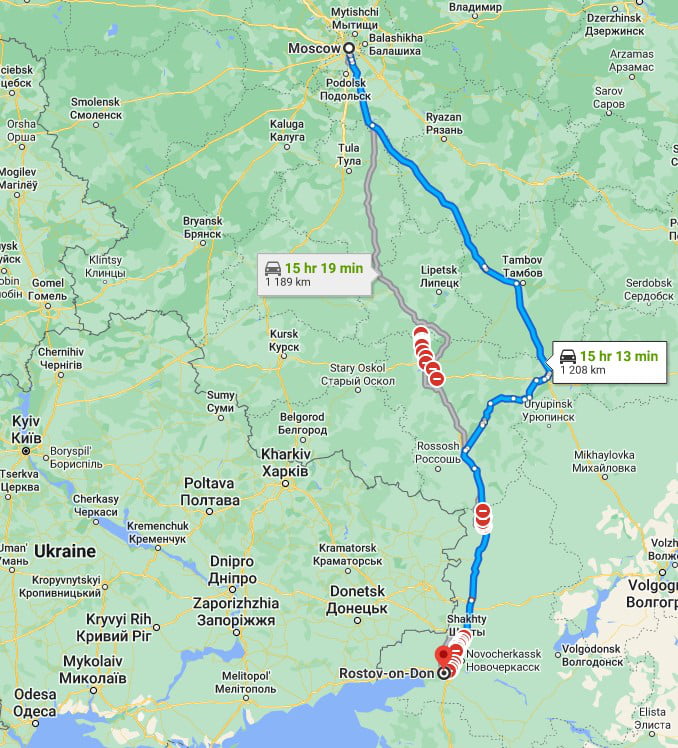 Rostov To Moscow Google Maps Live Feed Next Major Roadblock Seems To   ABdOg2P 700b 