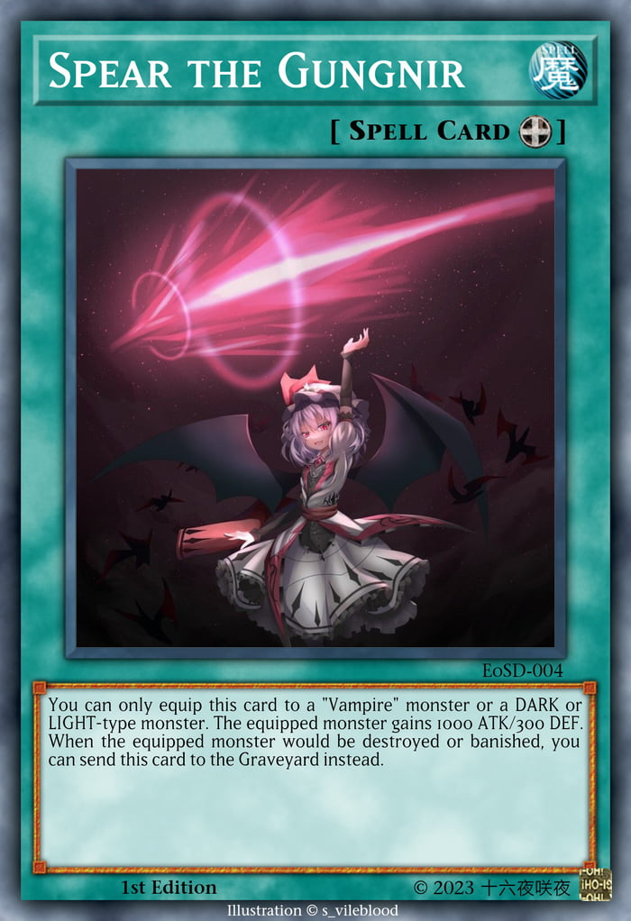 Day 4 of fake touhou yugioh cards. Now with proper credit. - 9GAG