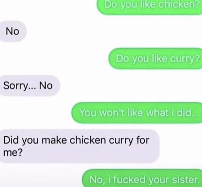 Can't believe he don't like curry chicken - 9GAG