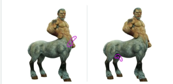 If a centaur had a dick would it be like THIS or like THIS: - 9GAG