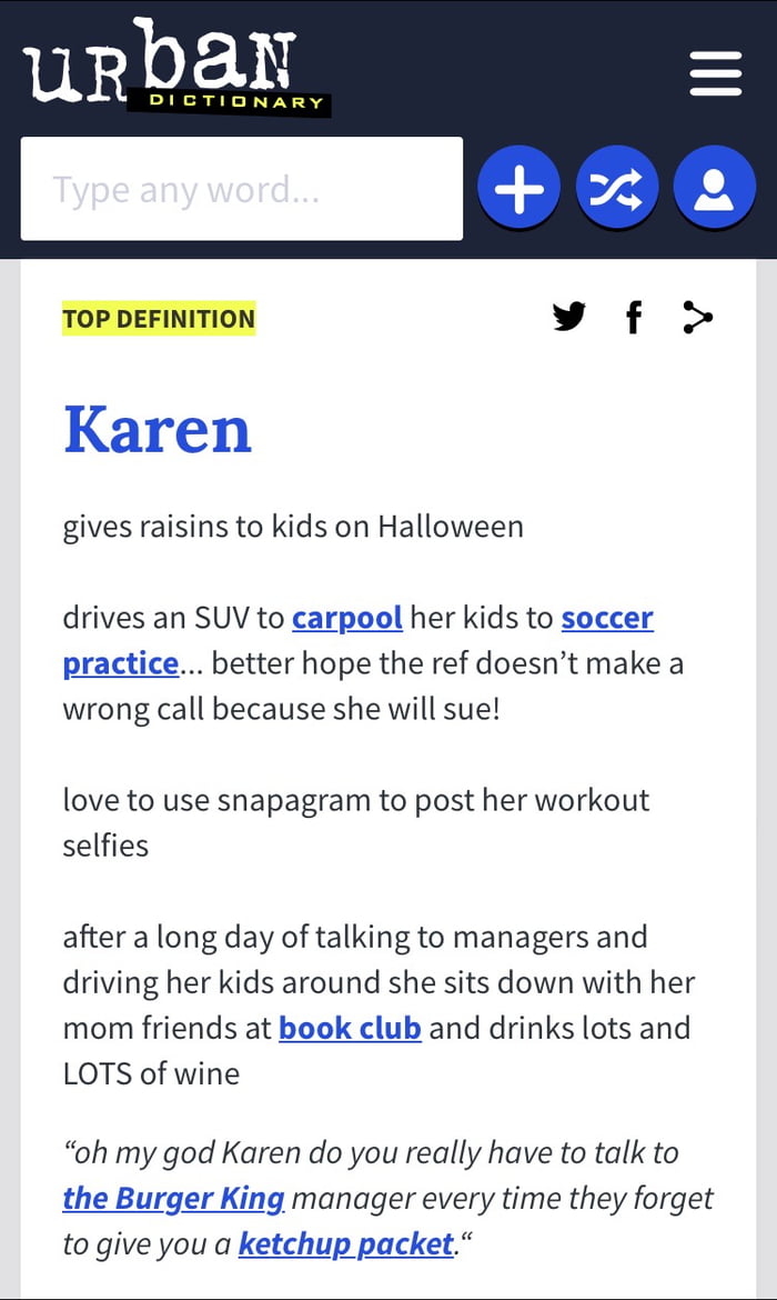 karen urban dictionary