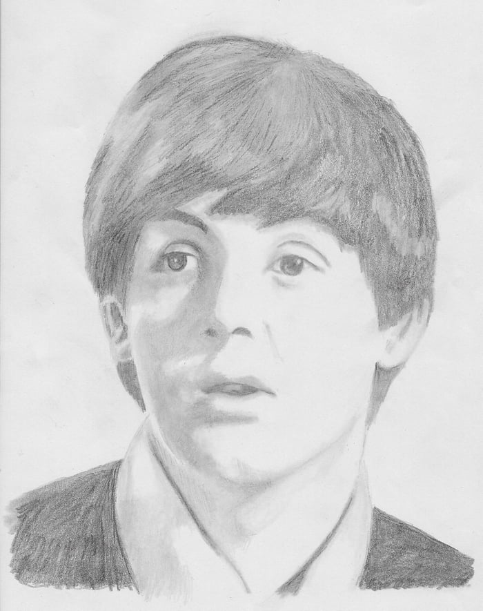 Pencil drawing of Paul McCartney. - 9GAG