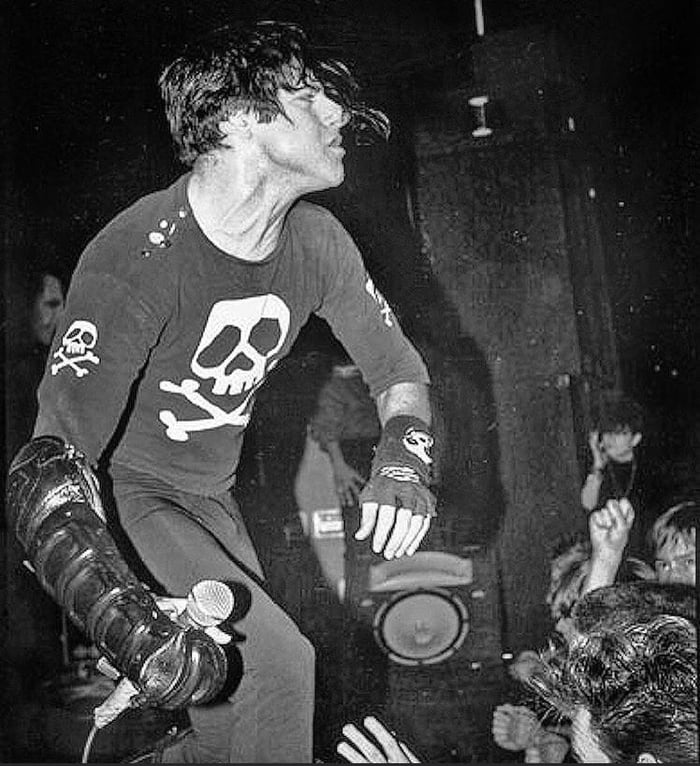 Glenn Danzig performing with Misfits, 1981 (?). Photo by Glen Friedman