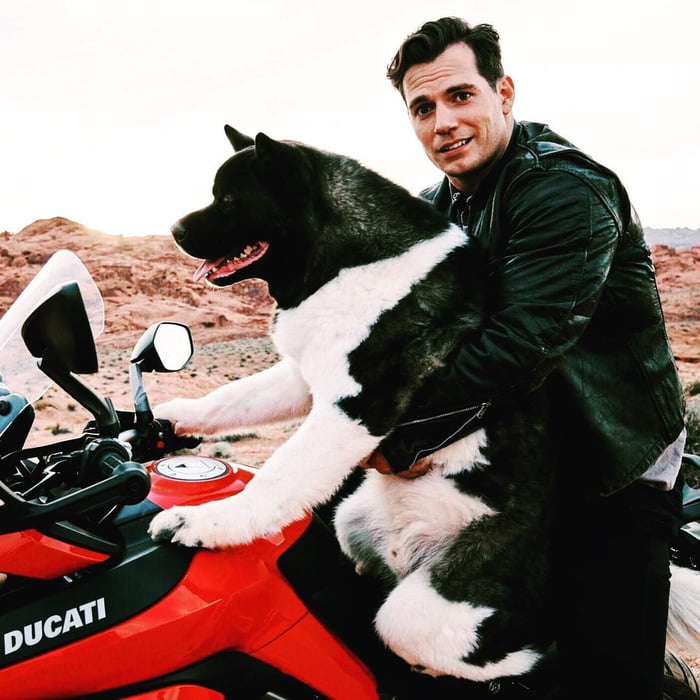 Henry Cavill and his dog, Kal. - 9GAG