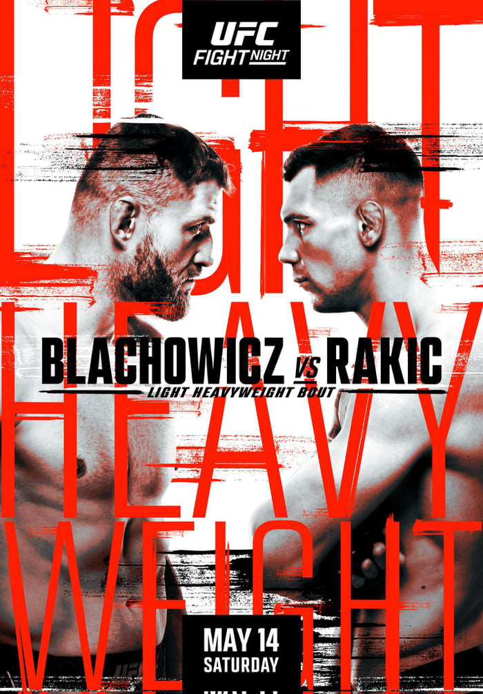 Official Poster For Ufc Fight Night Blachowicz Vs Rakic Gag