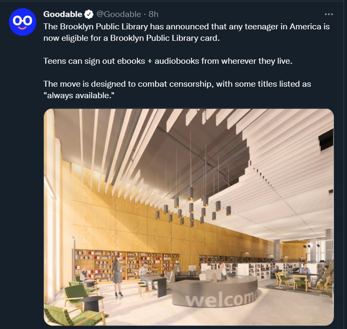 Brooklyn Public Library announces every teenager in America can get a ...
