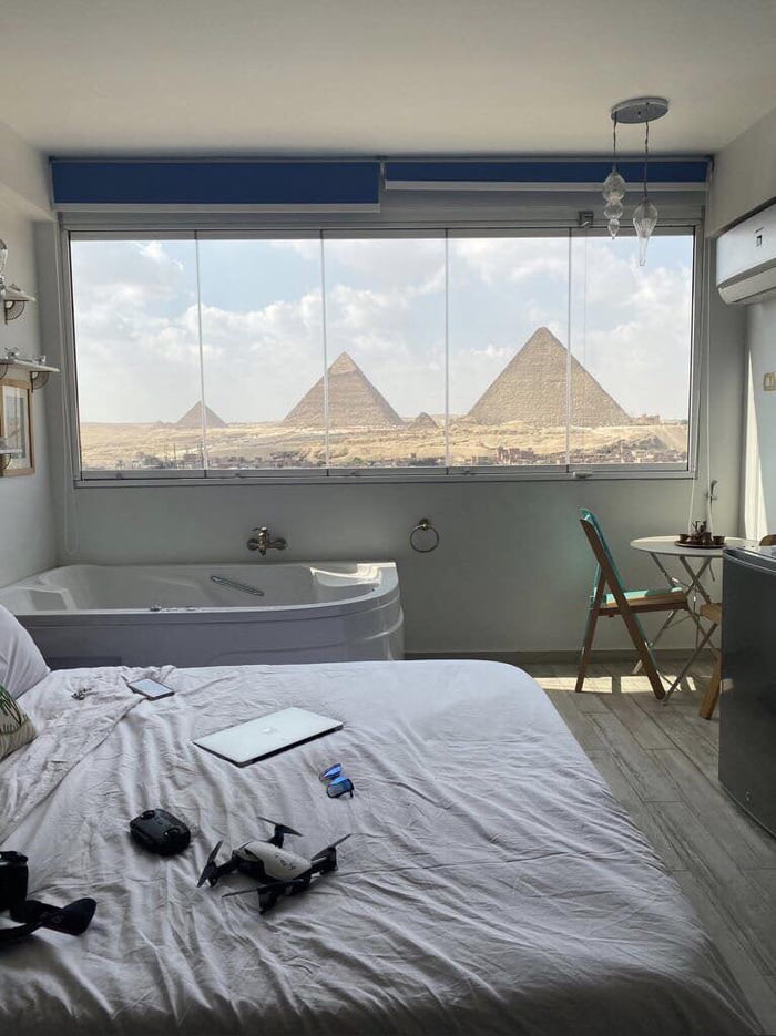 The view at an Airbnb in Cairo, Egypt 9GAG