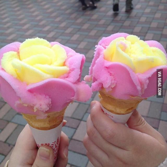 Flower shaped ice cream 9GAG