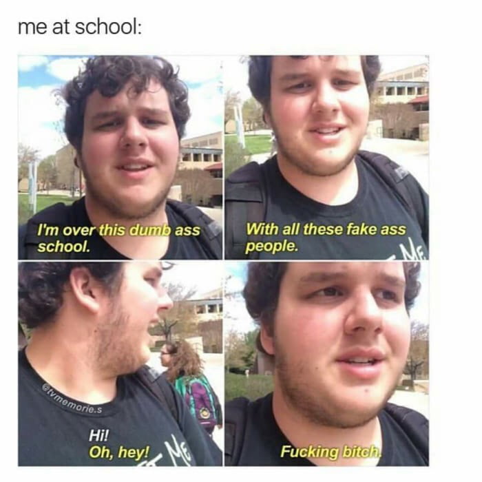 Fake ass dumb ass school - 9GAG