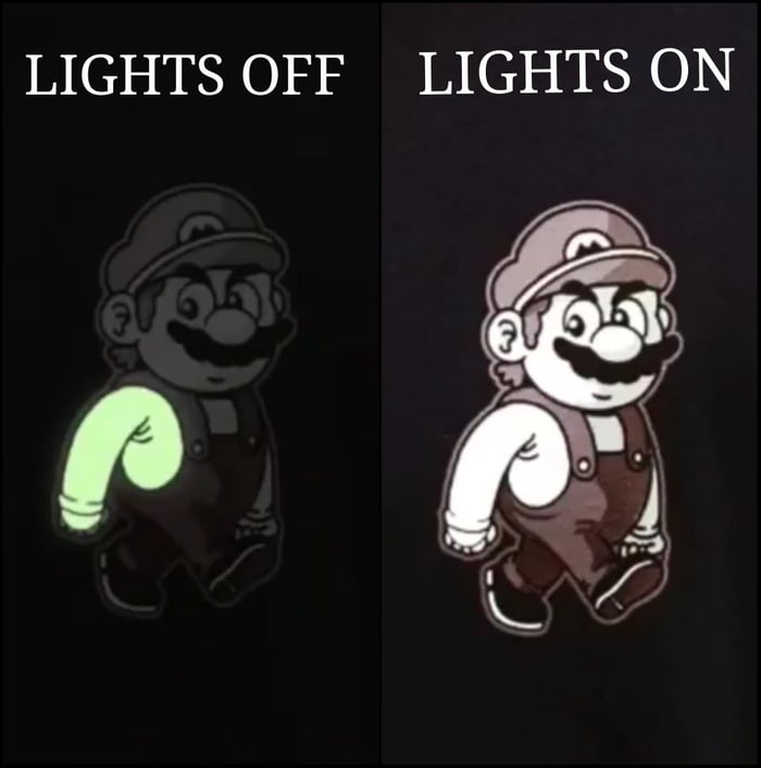 This Mario Pin Is Glowing In The Dark Awesome 9gag