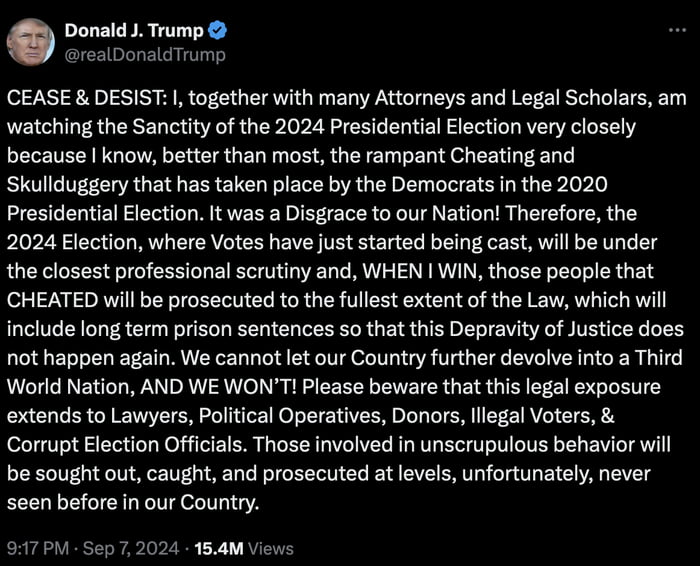 BREAKING Trump Returns To His Old Style Of Tweeting Posts Long Rant BREAKING Trump Returns To His Old Style Of Tweeting Posts Long Rant