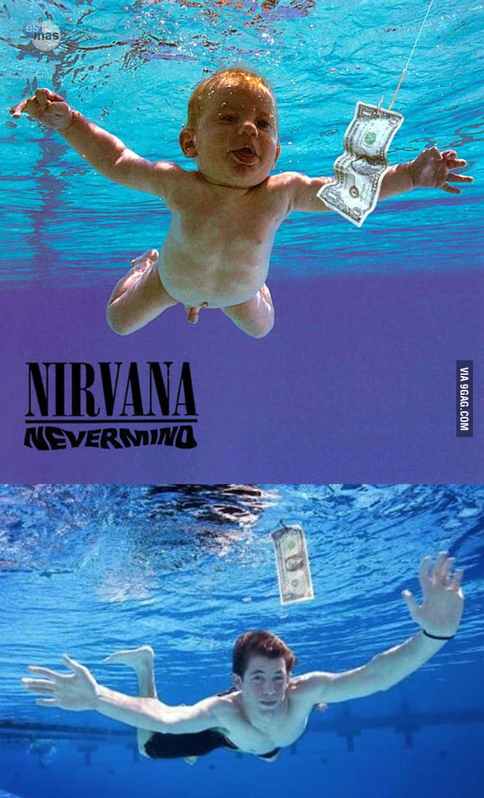 The baby on the Nirvana album is now 22 - 9GAG