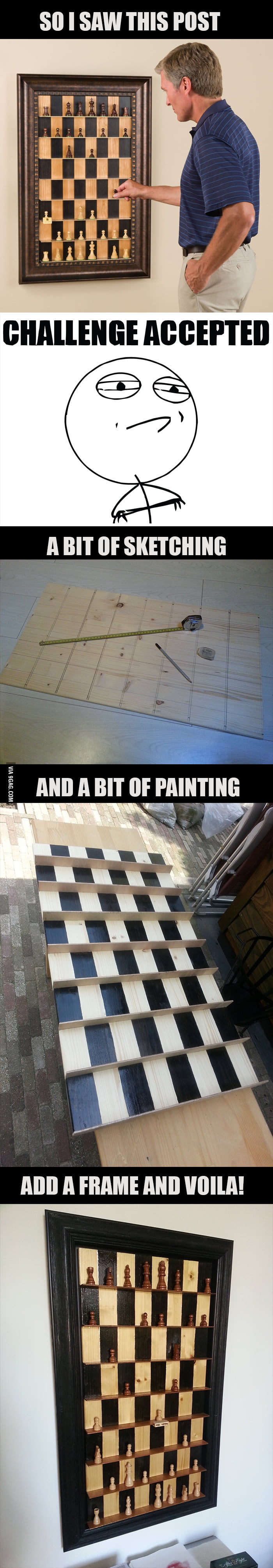 Vertical Chess Challenge Accepted - 9GAG