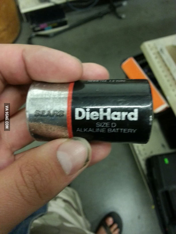 The battery Bruce Willis uses.. 9GAG