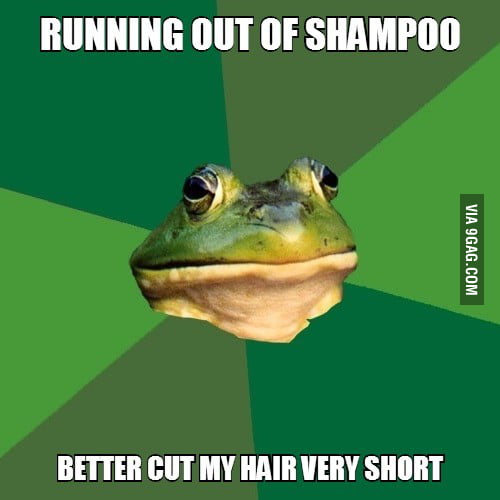 Running out of shampoo... 9GAG