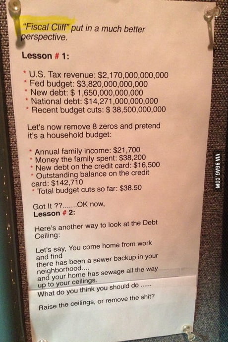 Fiscal Cliff Explained 9gag