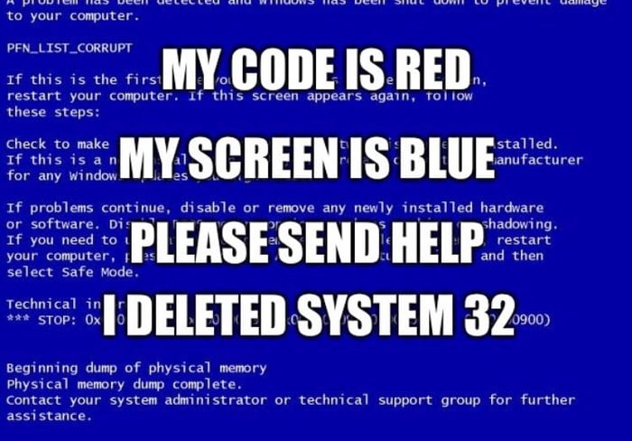 List corrupt. PFN_list_corrupt. Code_is_corrupted перевод.