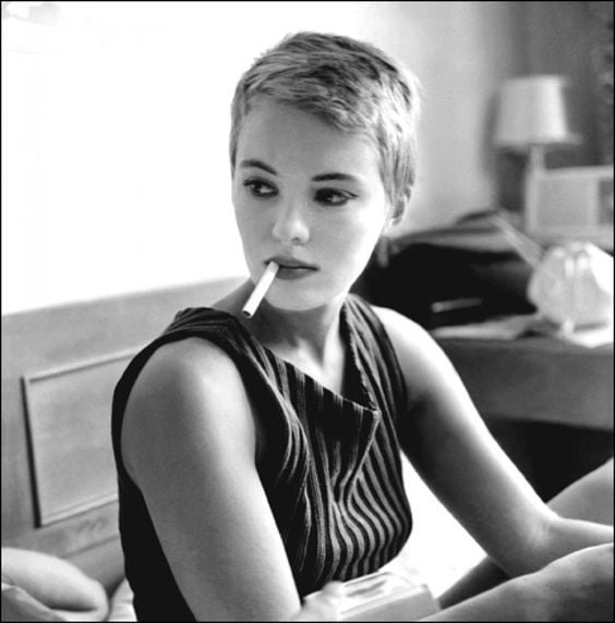 The Actress Jean Seberg In The Film A Bout De Souffle Breathless Of Jean Luc Godard 1960 9gag