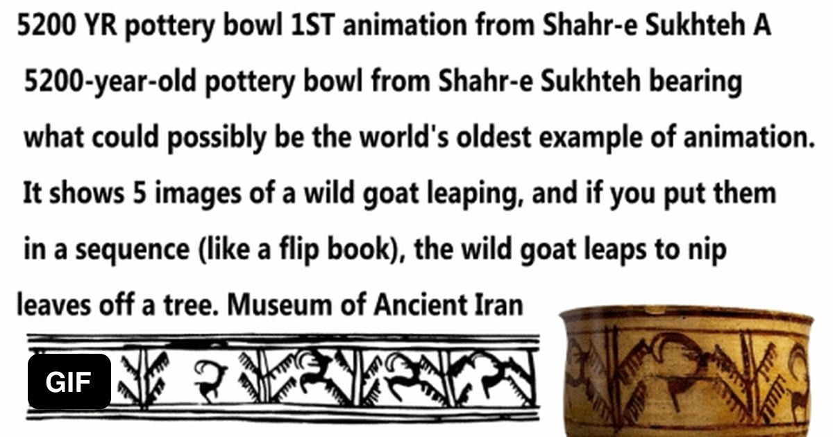 A 5200-year-old pottery bowl from Shahr-e Sukhteh bearing what could ...