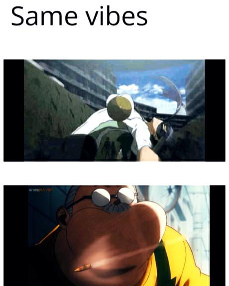 When two anime hit you with the same energy - 9GAG