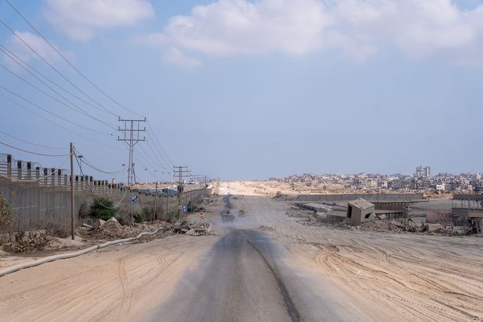 A View Of Southern Gaza’s Rafah From The Philadelphi Corridor On The ...