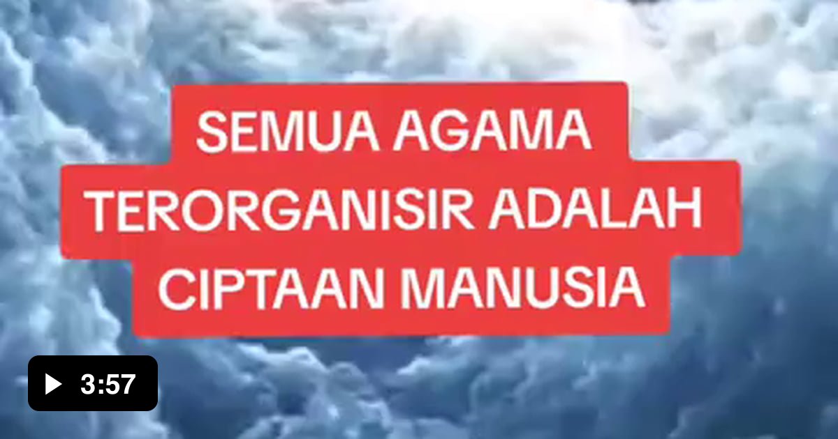 Bagaimana jika kita baru tau ini setelah kita mati, tidak bisa