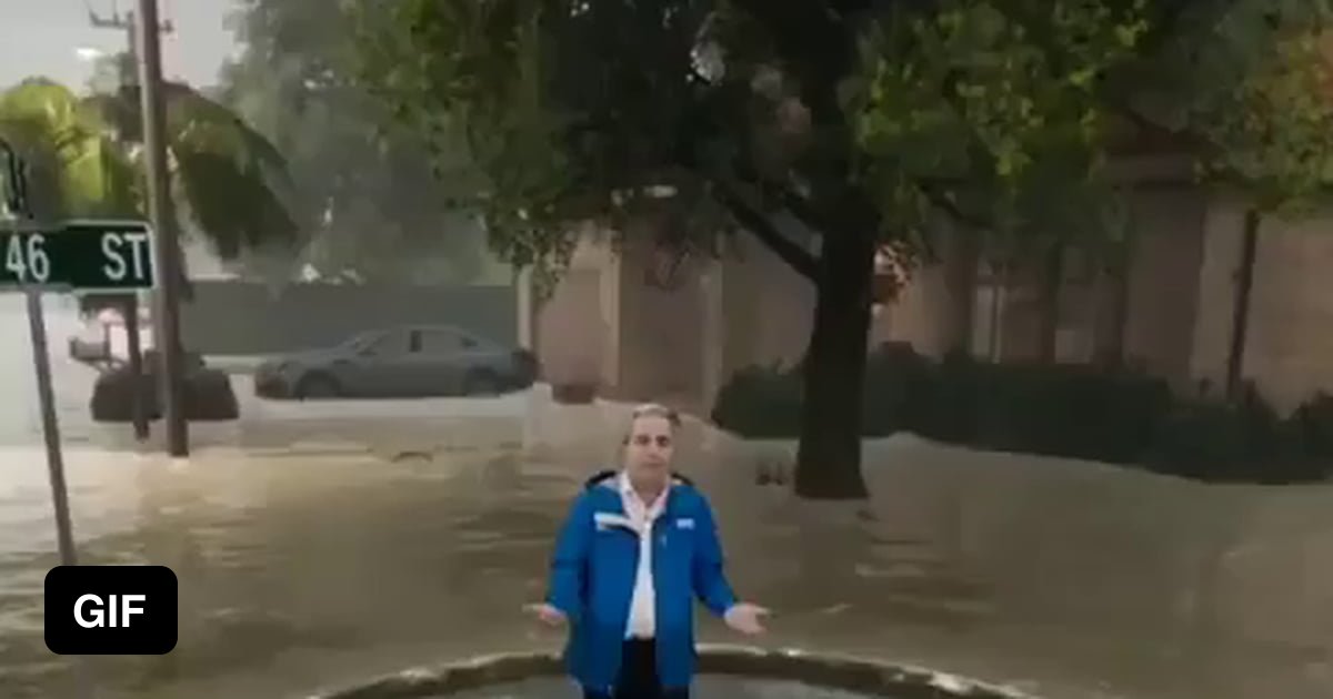 A TV channel uses augmented reality during weather broadcast. - 9GAG