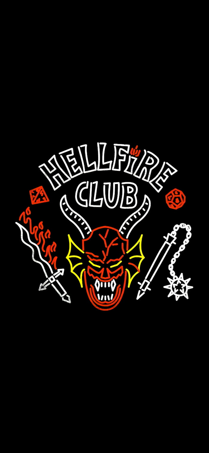 Hellfire Club Neon : Stranger Things (1440x3120) - 9GAG