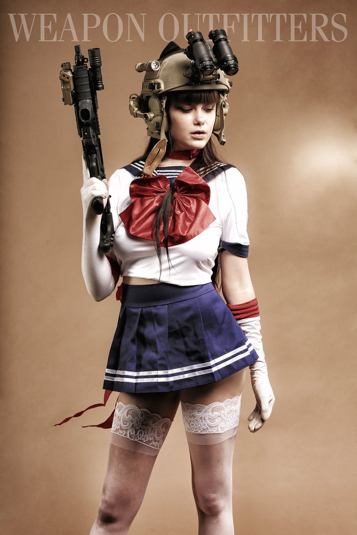 Tactical Sailor Moon With Tactical Bangs And Night Vision Googles Nvg