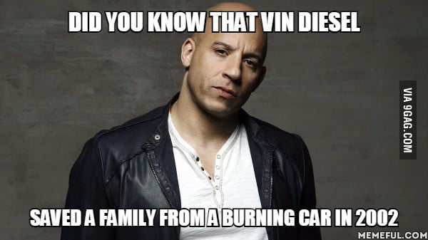 Too bad he wasnt there for paul walker - 9GAG