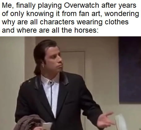 Also, shouldn't Tracer have a bulge showing through her pants? This game is  nothing like I expected - 9GAG