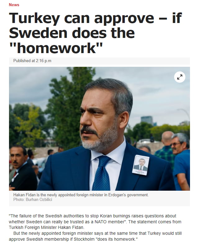 Turkish Fm Hakan Fidan It Is Now More Open To Debate Whether Sweden