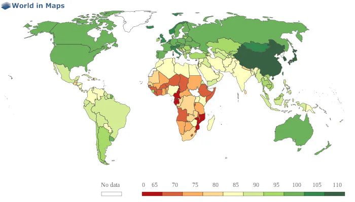 World IQ median score .. leave a comment - 9GAG