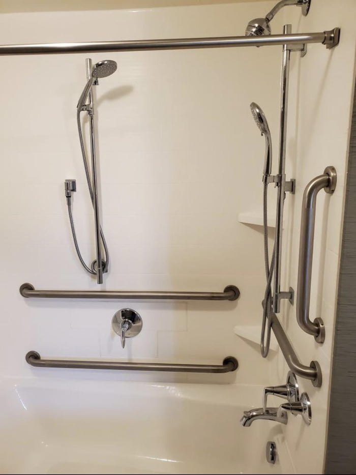 The shower heads at a hotel - 9GAG