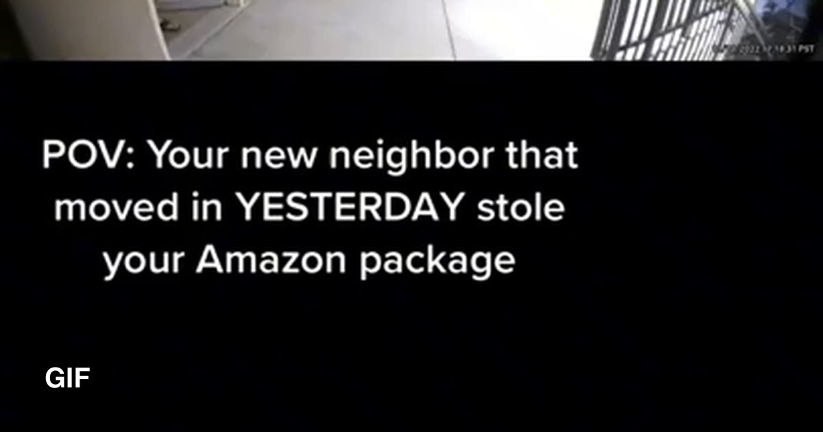 Neighbour steals Amazon package 9GAG