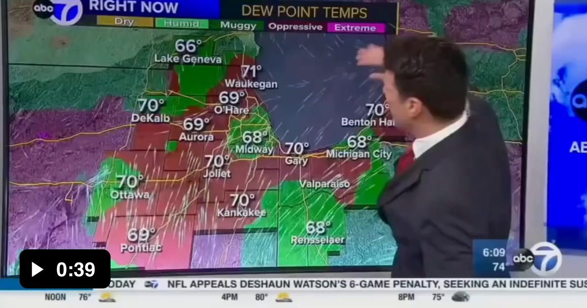 Weatherman discovers his monitor is touchscreen and immediately turns ...