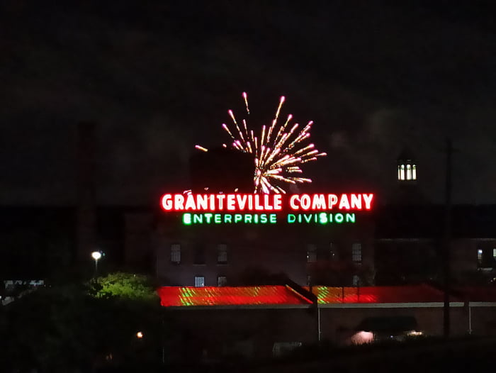 Fireworks on the fourth of july, enterprise mill, Augusta,