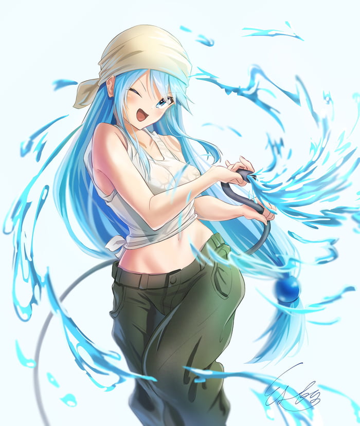 Aqua Construction Minecraft Skin