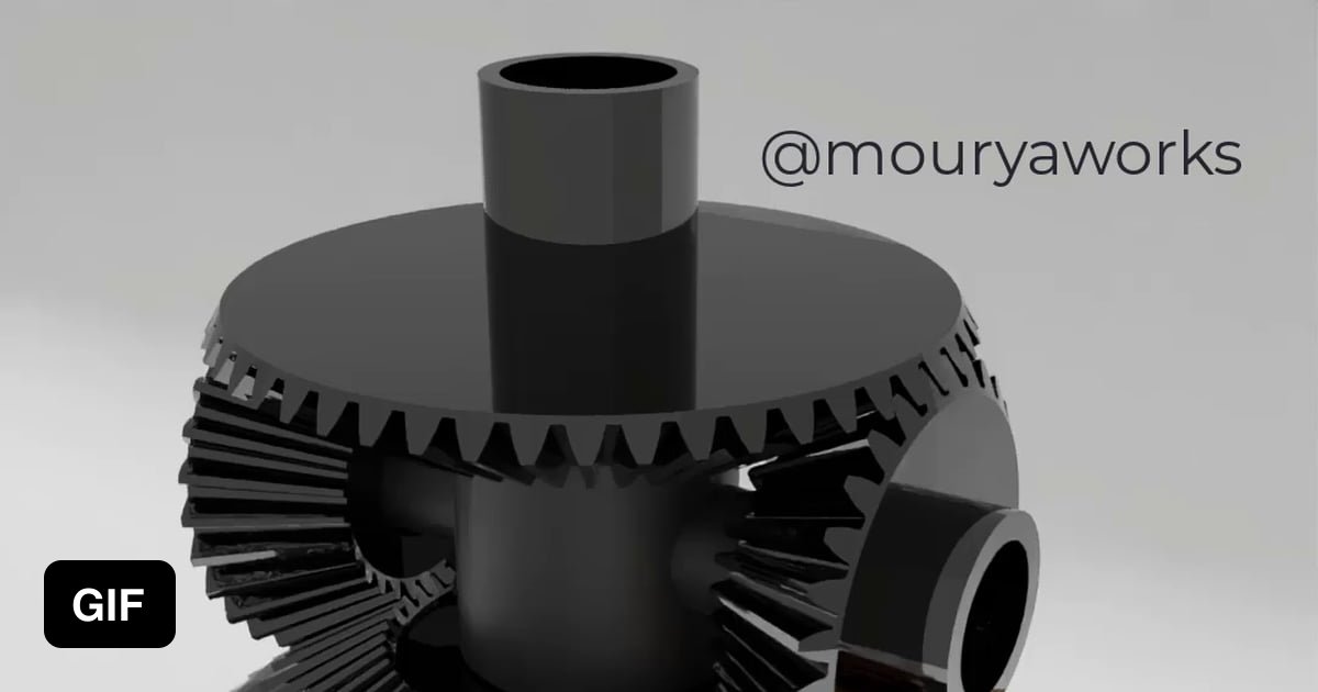Worm differential gear Made in Blender 9GAG