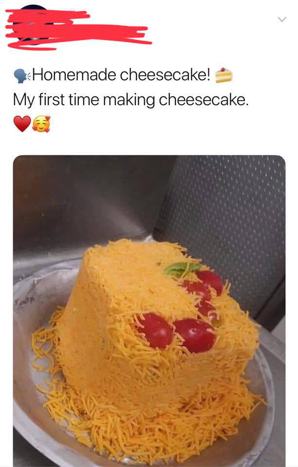 Literal cheese cake. 9GAG