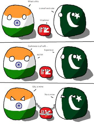 Kashmirball belongs to Indiaball! - 9GAG