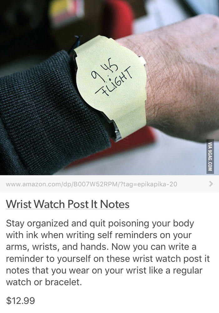 Wrist watch post it notes for only 12.99. These are gonna sell like