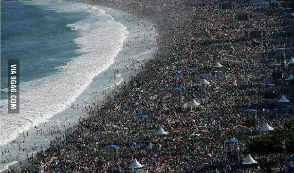 Durban (South Africa) beach new years day. ultimate where's waldo - 9GAG