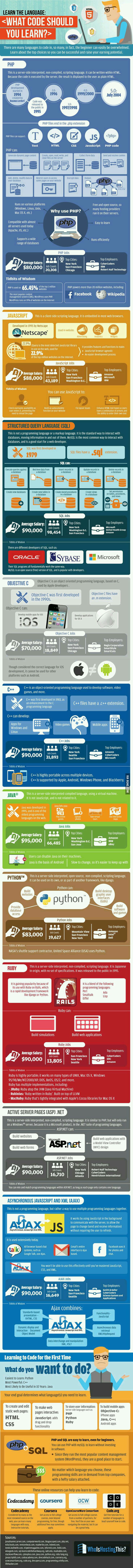 The different uses of programming languages