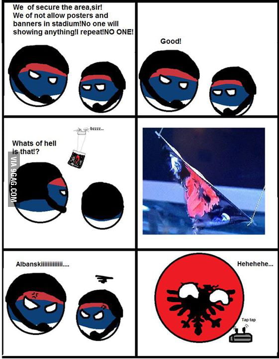 Serbia vs Albania 14/10/2014 - 9GAG