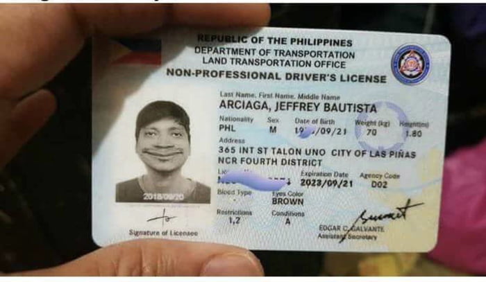 Driver's License in PH - 9GAG