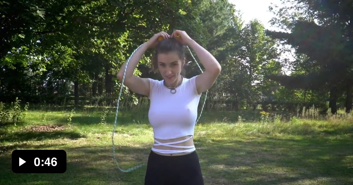 Jumping rope without bra - 9GAG