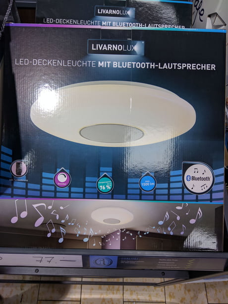 Led Ceiling Light With Bluetooth Speaker Livarno Lux Shelly Lighting